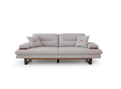 Designer gray sofa, 3-seat, modern style furniture for the living room, 238cm couches.