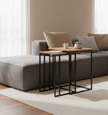 Living room 2x side table table design furniture luxury furnishings modern