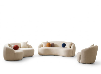 Living room set 3-piece. Designer sofa suite 4+3+1 seats living landscape