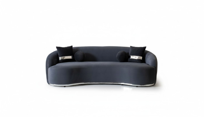 Designer Sofa 4-seater Black Sofas Couches Big XXL Seating Furniture 250cm
