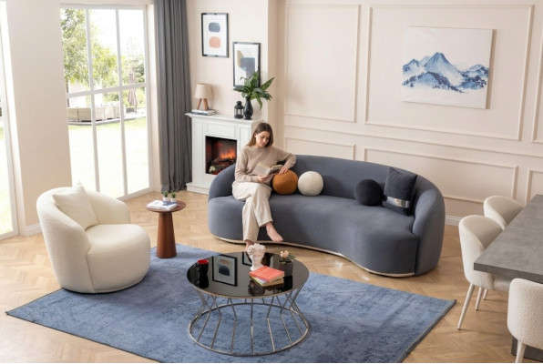 Designer living room set 2-piece sofa set 3+1 seater couches