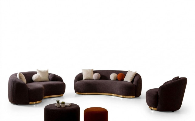 Stylish Living Room Set Sofas Designer Sofa Set 4+3+1 Seater Furniture