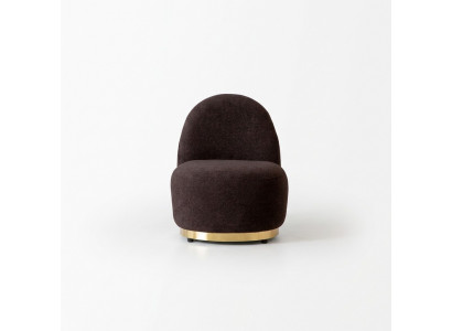 Armchair Modern Brown Living Room Textile Luxury Design Furniture Lounge Club