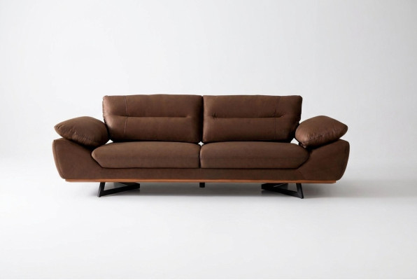 Modern designer sofa 3-seater 240cm XXL couch upholstery sofas design brown