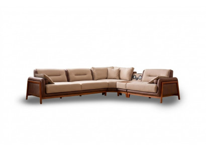 Luxury L-Shaped Corner Sofa Beige Living Room Furniture Couch Multi-function Couches Modern