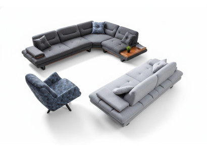 Designer 3-piece living room set L-shaped corner sofa + 3 + 1 seater modern new