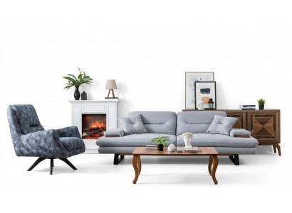 Modern sofa set 3+1 seater living room luxury gray couch set