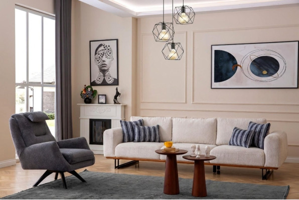 Luxury Living Room Set 2-piece Design Sofa Suite 4+1 Seater Couches Furniture