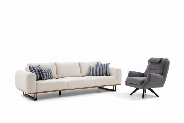Luxury Living Room Set 2-piece Design Sofa Suite 4+1 Seater Couches Furniture