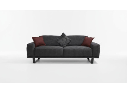 Design Sofa 3 - Seater Living Room Luxury Black Furniture Couches Sofas