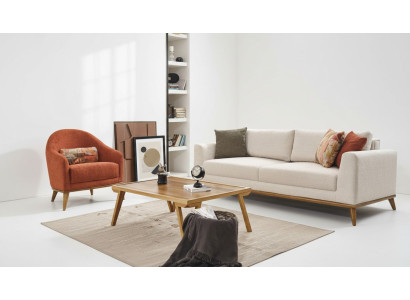 3 + 1 seater sofa set design furniture 2-piece beige couches sofa textile