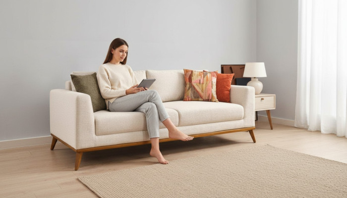 Stylish Sofa 3-Seater Design Furniture Living Room Luxury Sofas 223cm
