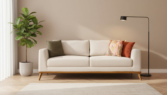 Stylish Sofa 3-Seater Design Furniture Living Room Luxury Sofas 223cm