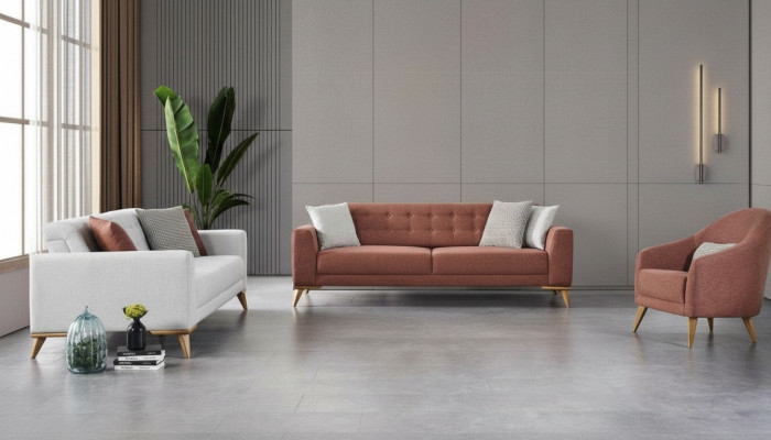 Living room set Stylish sofa set 3+3+1 seater Luxury couches Sofa furniture
