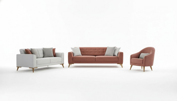 Living room set Stylish sofa set 3+3+1 seater Luxury couches Sofa furniture
