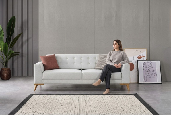 Luxury Sofa 3-Seater Design Furniture Stylish Living Room Three-Seater Couch