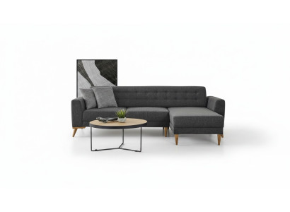 Luxury L-shaped corner sofa modern gray couch designer furniture living room