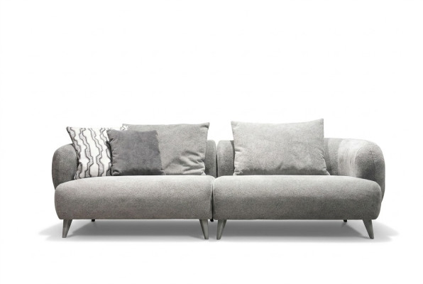 Luxury Sofa 3-seater Design Gray color soft Sofa Upholstery Textile Big XXL
