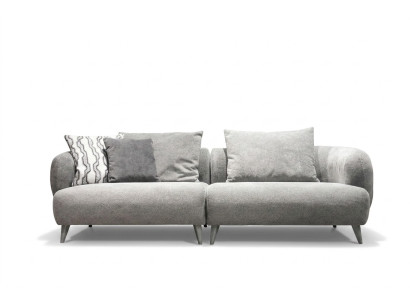 Luxury Sofa 3-seater Design Gray color soft Sofa Upholstery Textile Big XXL