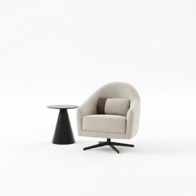 Luxury Armchair Stylish Furniture Living Room Design Swivel Lounge Club Wood