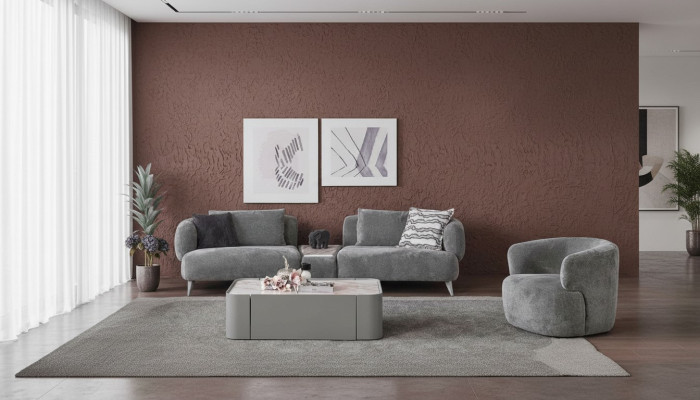 Luxury living room set, 2-piece. Three-seater sofa chair 3+1 sofa suite couches