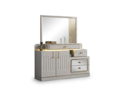 Luxury dresser with mirror bedroom furniture style white sideboard furniture