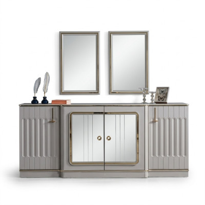 Modern sideboard with 2x mirrors designer luxury living room furniture dresser