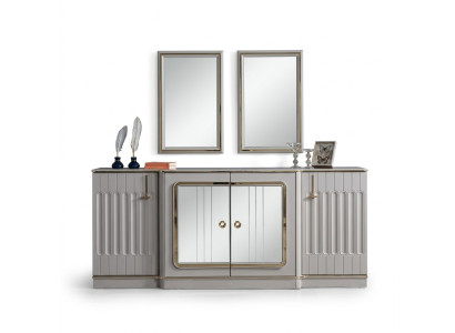 Modern sideboard with 2x mirrors designer luxury living room furniture dresser