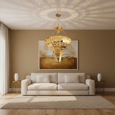 Ceiling lamp A golden pendant light living room luxury lamp luminaire