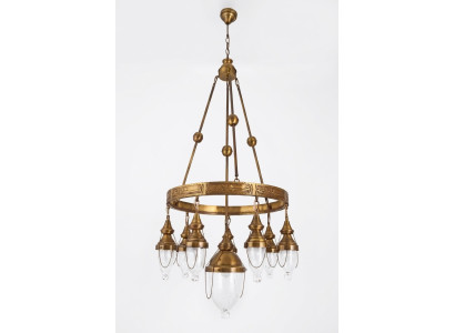 Ceiling lamp pendant light fixture living room shiny glass lamps