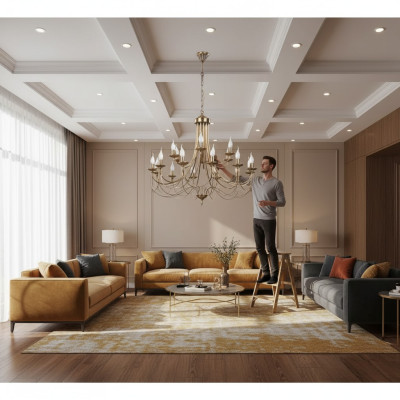 Ceiling Lamp A Modern Living Room Luxury New Glass