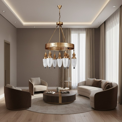 Pendant lamp chandelier crystal lamp ceiling light lamps 60x125