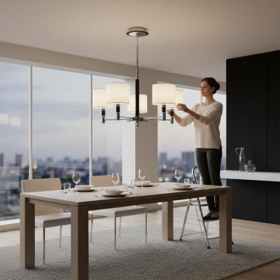 Ceiling light chrome living room lamp chic luxury guest room lights