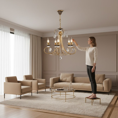 Chandelier Crystal - Modern Chandelier Stylish Interior Lamp Light
