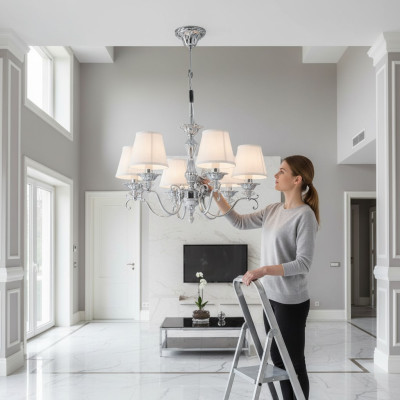 Crystal chandelier, chandelier lamp, ceiling light, light fixtures 57x62