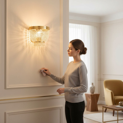 Modern ceiling light brass lamps lamp gold crystal