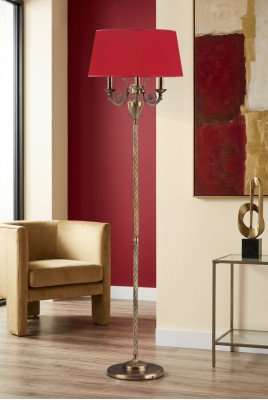 Red floor lamp floor candelabra lamp light gold lamps 50x173