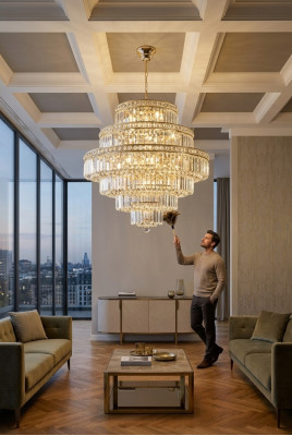 Pendant lamp chandelier ceiling light crystal lamp 80x105