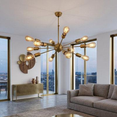 Ceiling lamp stylish living room made of shiny materials lights lamps