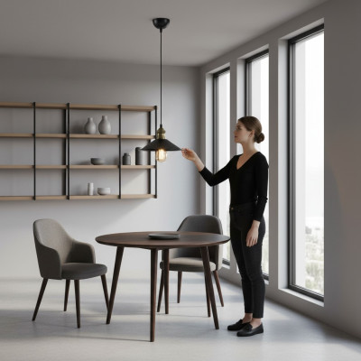 Ceiling Lamp A modern pendant light living room black luxury new