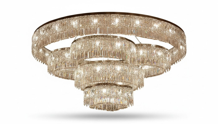 Chandelier for the foyer crystal shining new interior luxury new