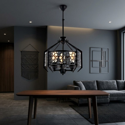 Ceiling lamp pendant light living room dining room luxury black luster