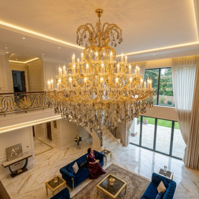 Luxurious crystal chandelier quality new for the living room