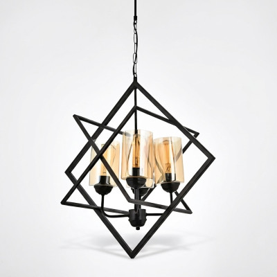 Ceiling lamp pendant light living room luxury indoor black chandelier light