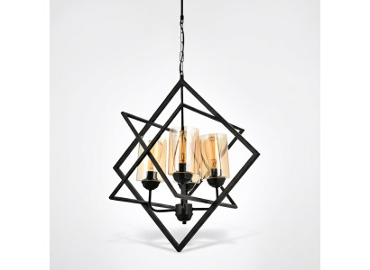 Ceiling lamp pendant light living room luxury indoor black chandelier light