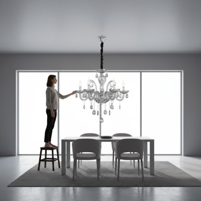 Chandelier for the interior living room crystal shiny new