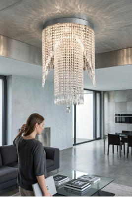 Chandelier chrome-plated stainless steel is perfect for your living room lamp fixture.