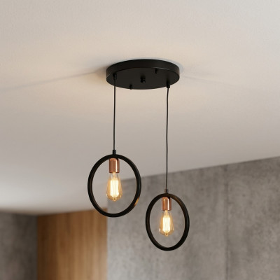 Ceiling lamp for living room or guest luxurious black stylish light