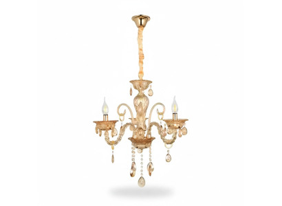 Chandelier crystal in the living room or chic luxury newly at home