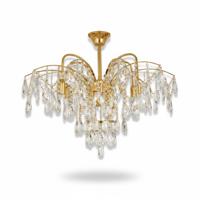 Chandelier French Gold in the Living Room Light Luxurious Lamps
